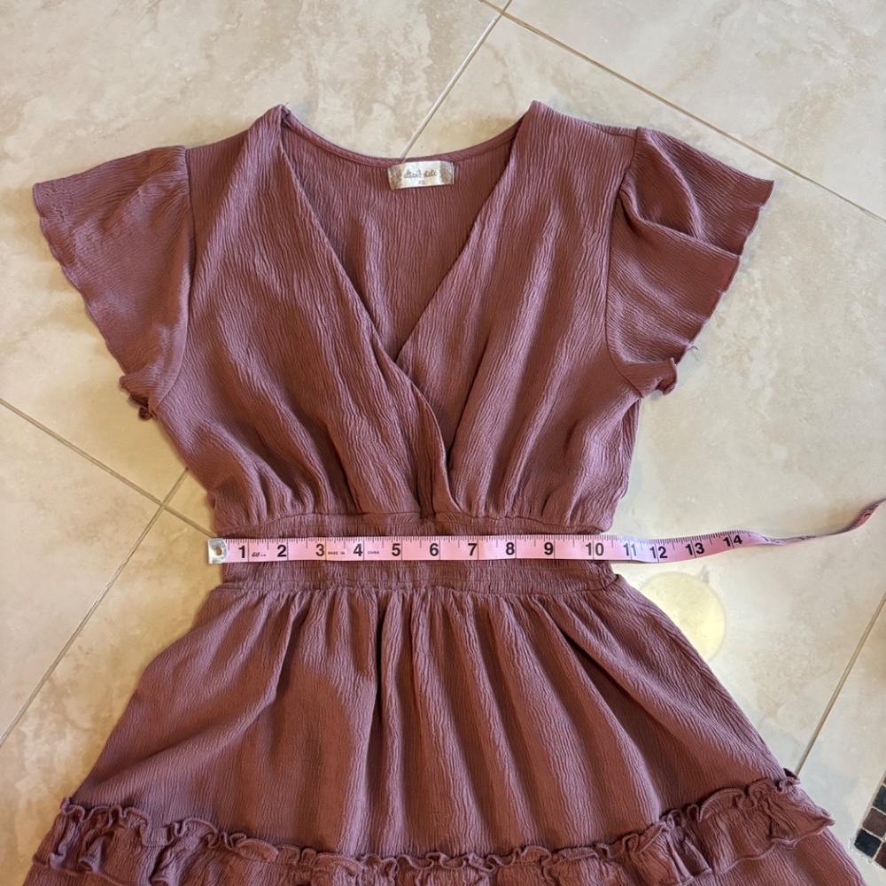 Altar'd State Dusty Rose Milkmaid Short Dress Sz XS - Picture 7 of 12